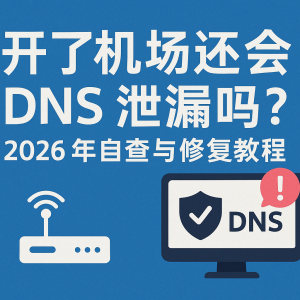 开了机场还会 DNS 泄漏吗？2026 年自查与修复教程