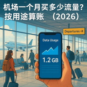 机场一个月买多少流量够用？按用途算账（2026）