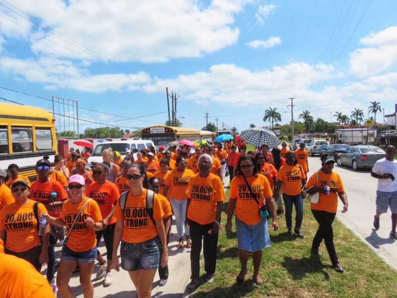 Women and Girls Rally in Belize City, 20000 Strong