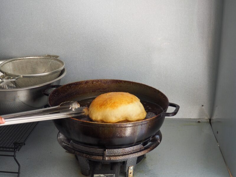 Cooking a Fry Jack