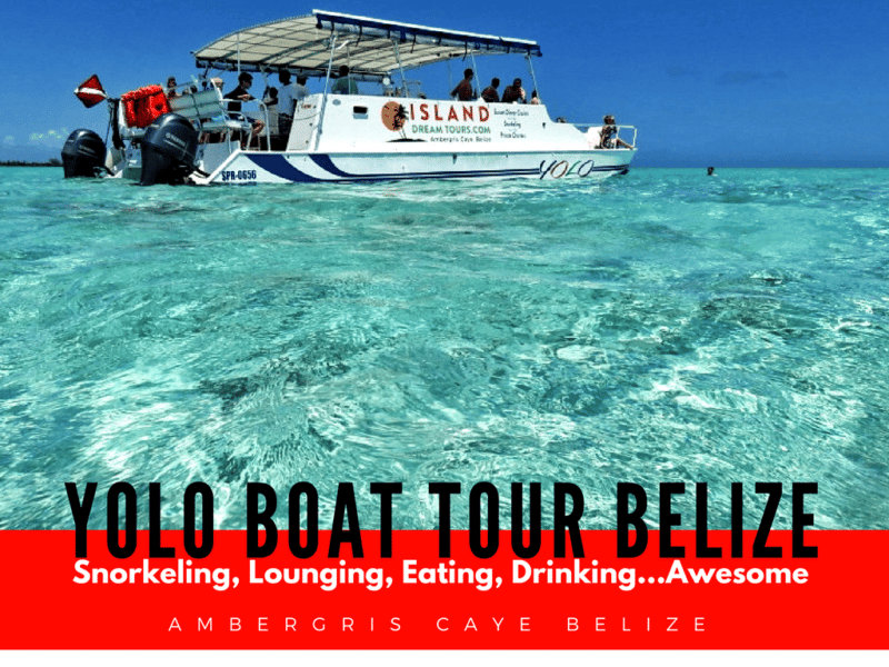 LOVE this boat tour off Ambergris Caye for Snorkeling Hol Chan Marine Reserve, swimming with sharks and just GORGEOUS swimming. Full Service on YOLO Belize.