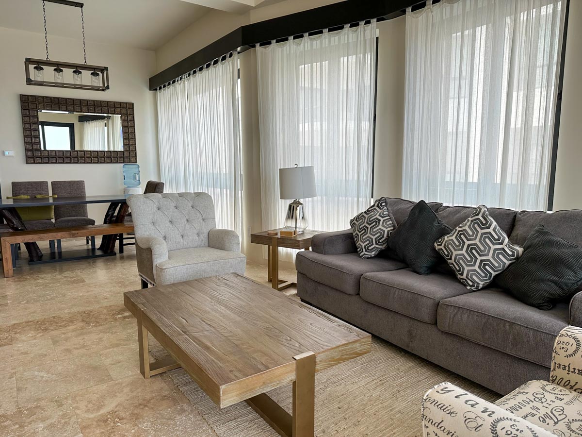 Living room and dining