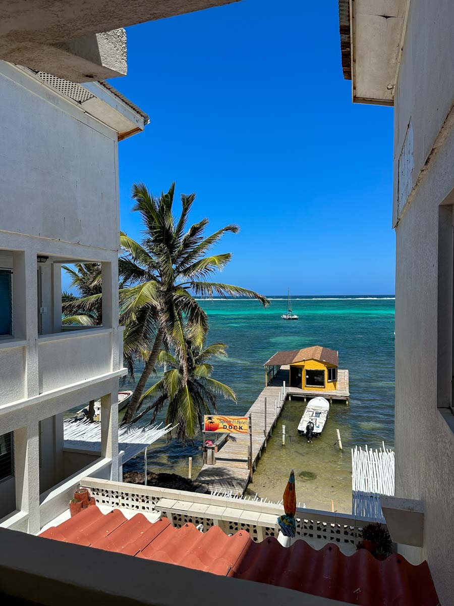 View from Spindrift Hotel of the reef
