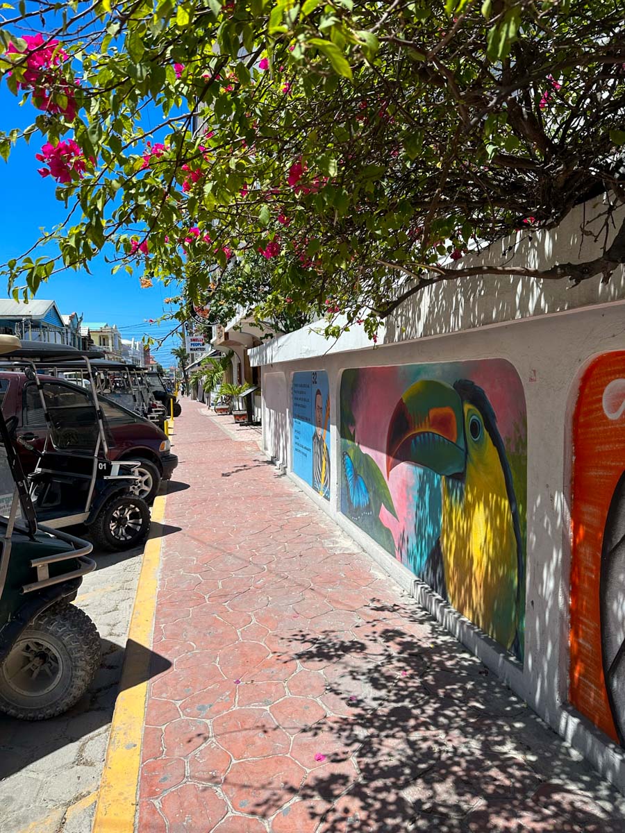 The murals at the Holiday Hotel