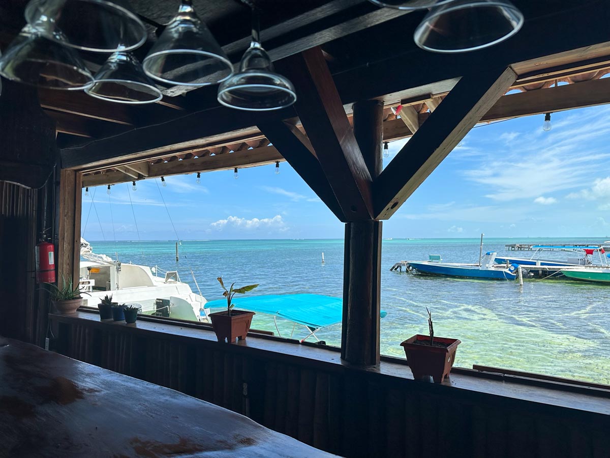 View out the window at Tacklebox