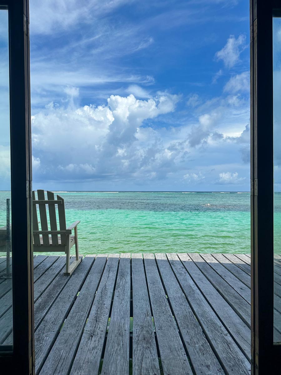 View at Tranquility Bay Restaurant over reef