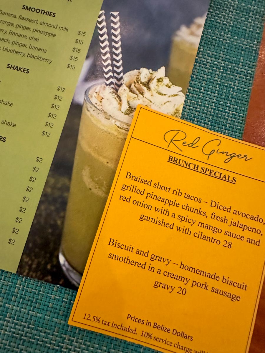 Brunch Speicals menu