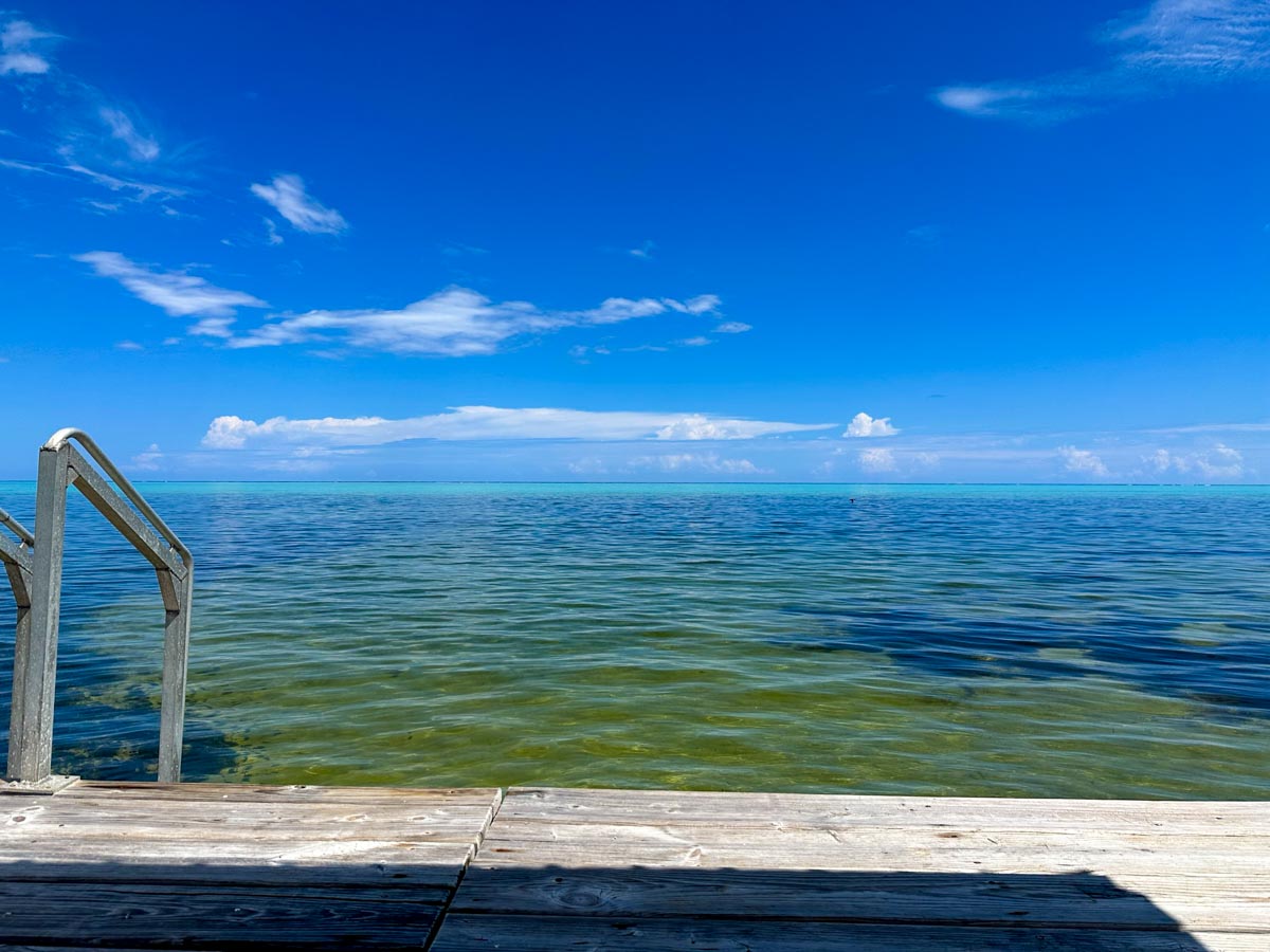 Incredibly still and clear water in San Pedro Belize in the Fall