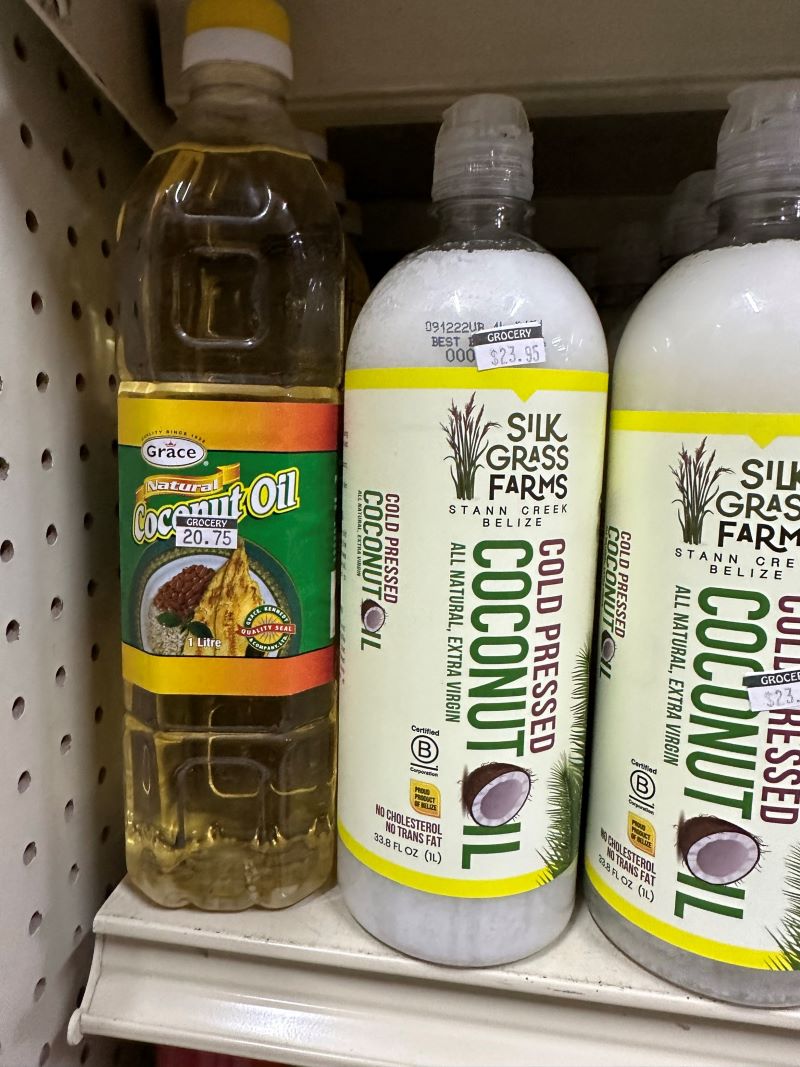 Good Silkgrass coconut oil vs. process stuff - one solid at 76F, the other liquid no matter how cold