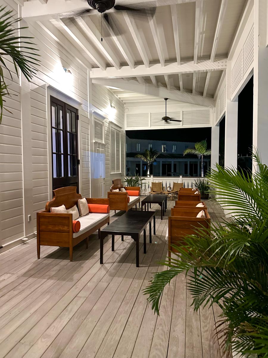 Seating on the front porch