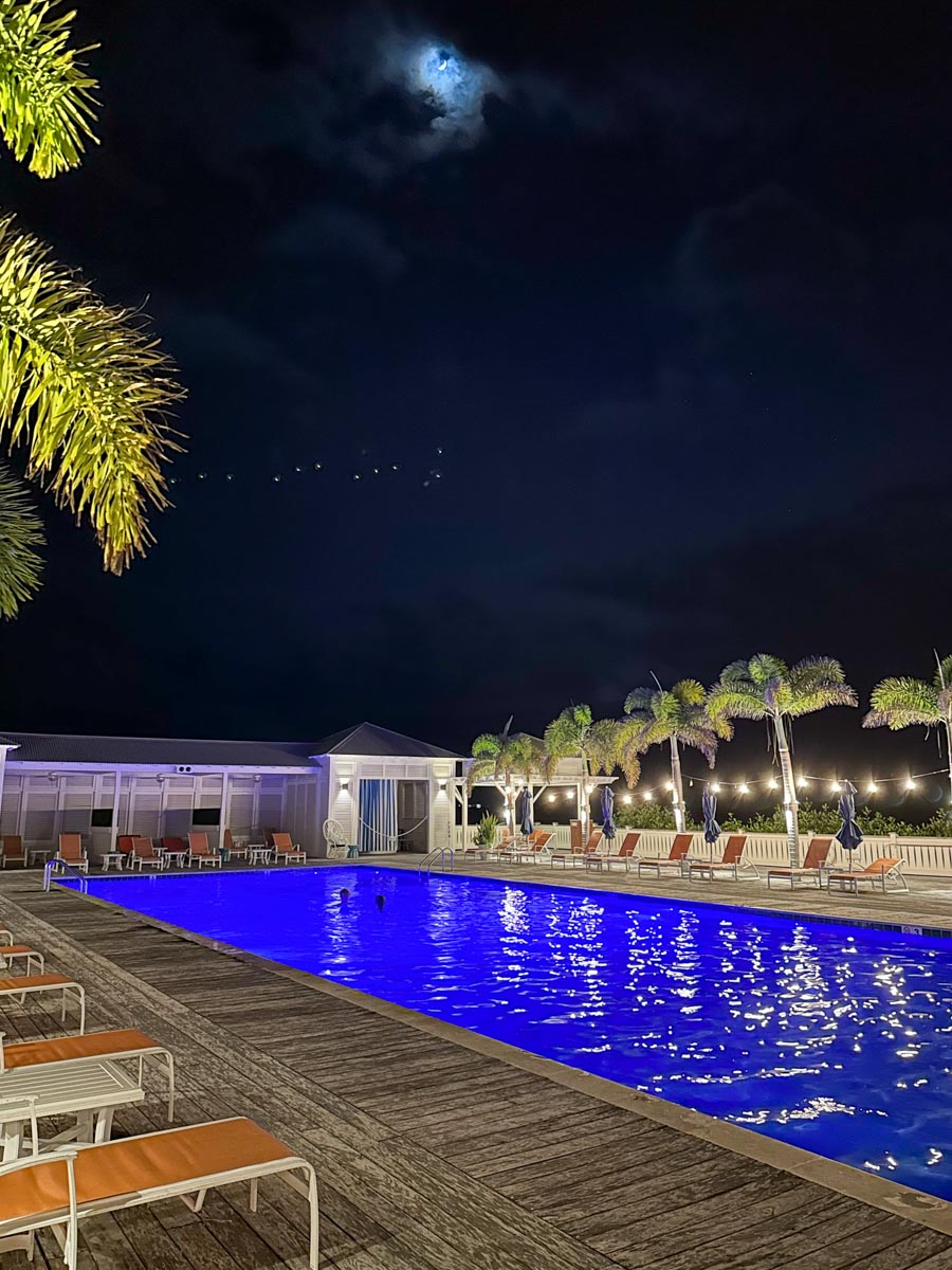 Moon over the pool