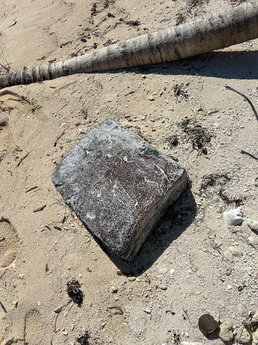 Rubber bale at Robles Point