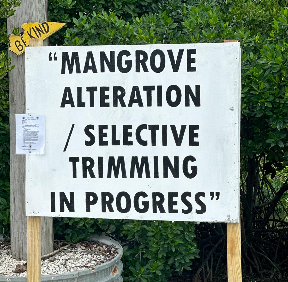 Yes, I noted the irony of that little yellow sign