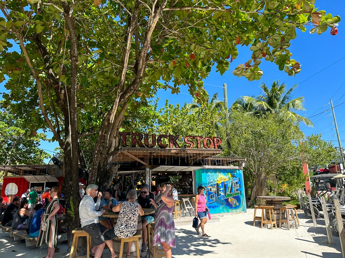 The bar and seating area at Truck Stop