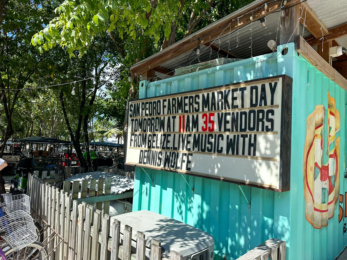 Sign outside Truck Stop with events