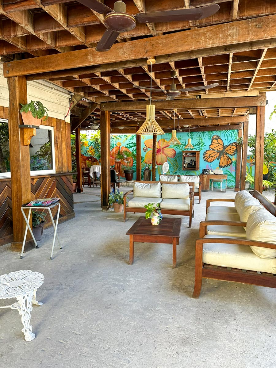 The lounge area