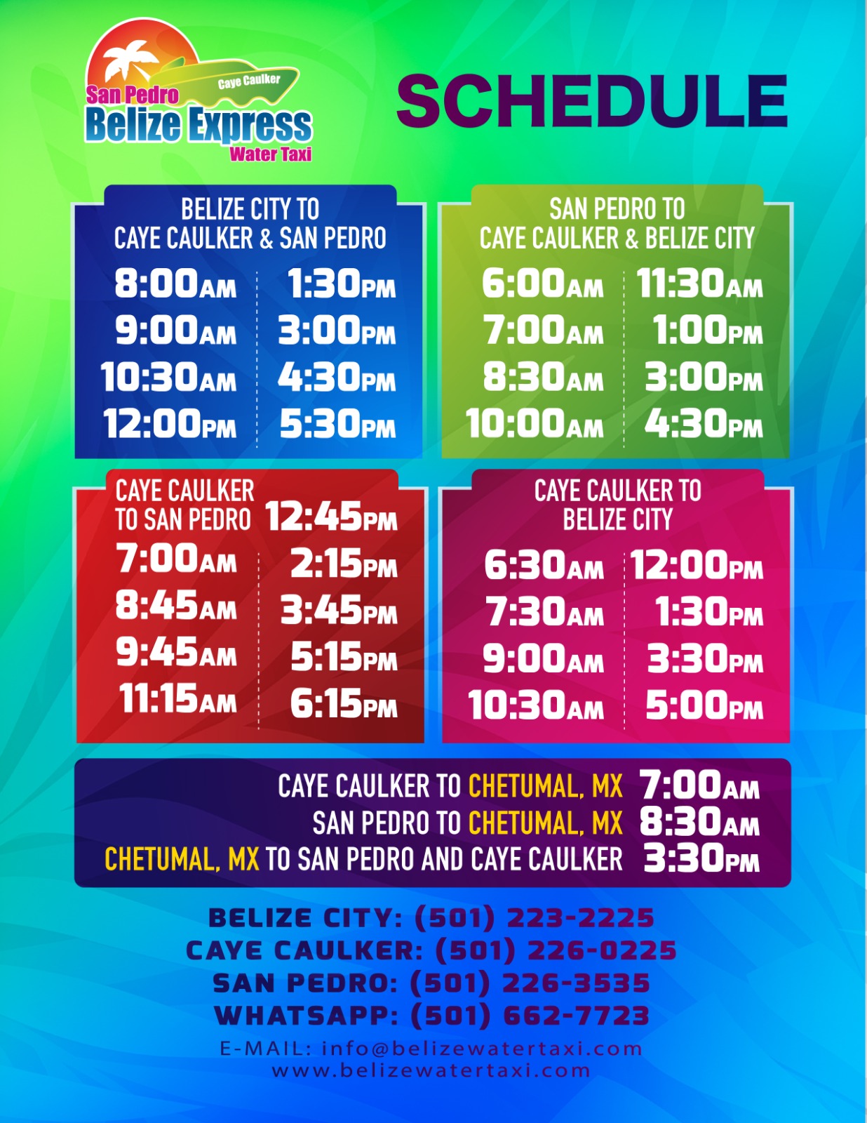 Schedule for SPBE