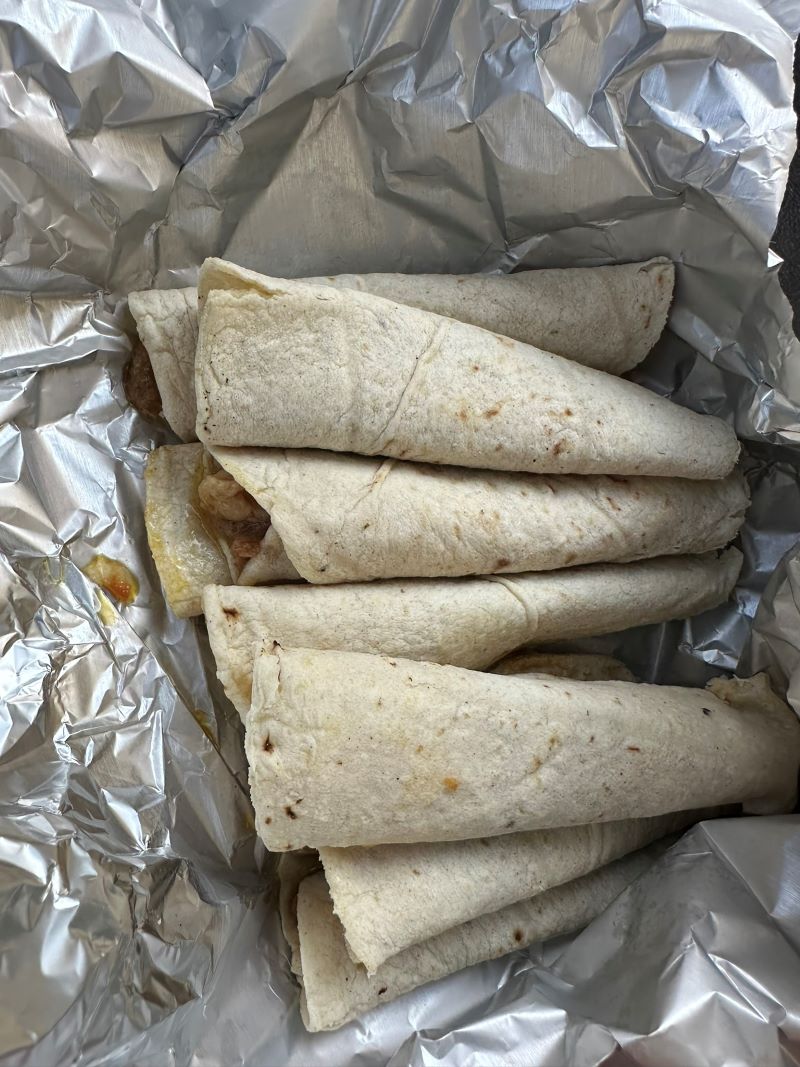 Pork tacos in Belize