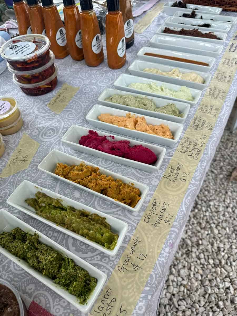 All the dips for tasting