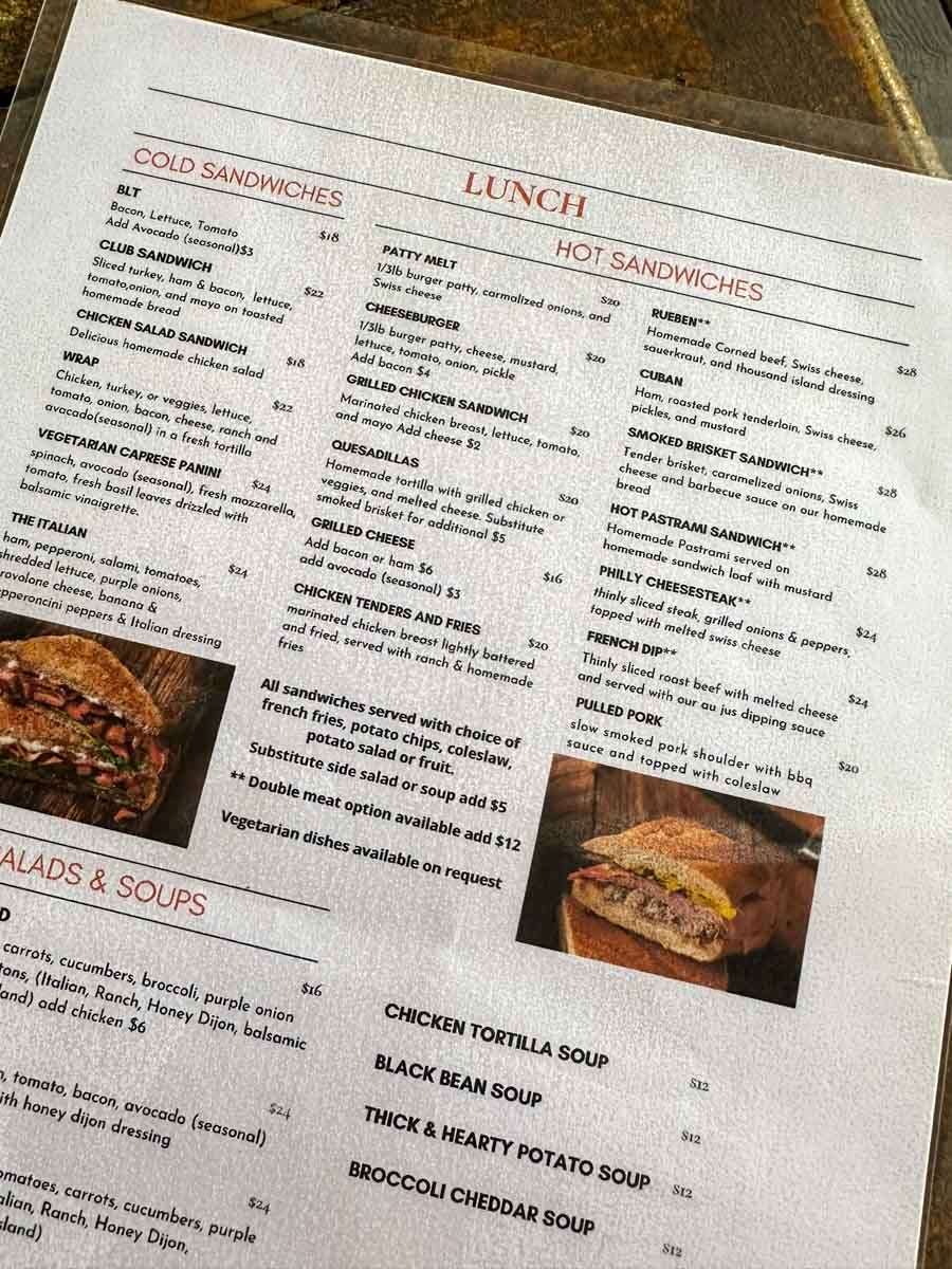 Patz Menu