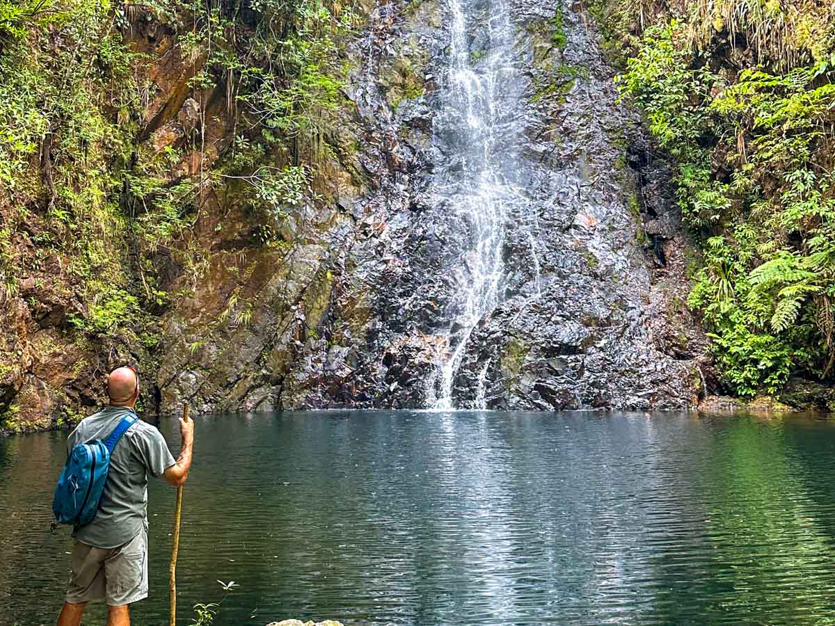 Jeff and the waterfall