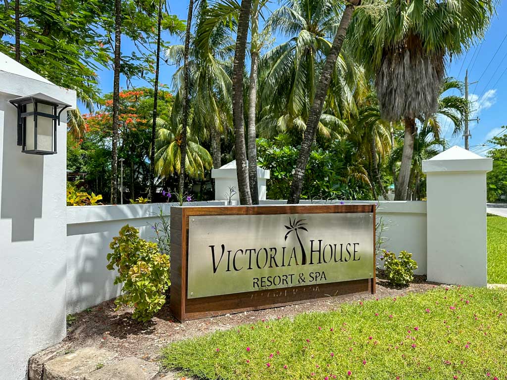 The sign for Victoria House