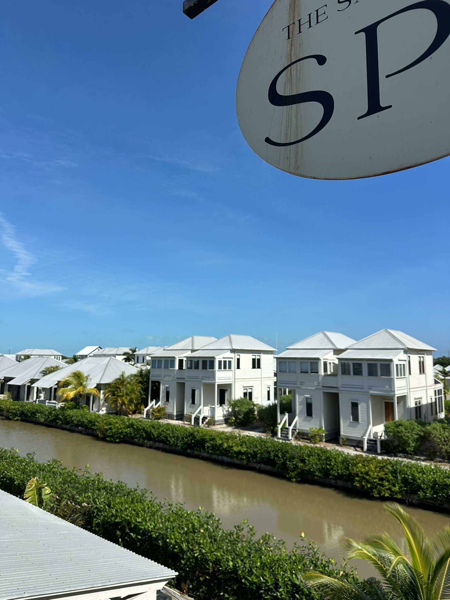 Entering the spa and looking over the canal