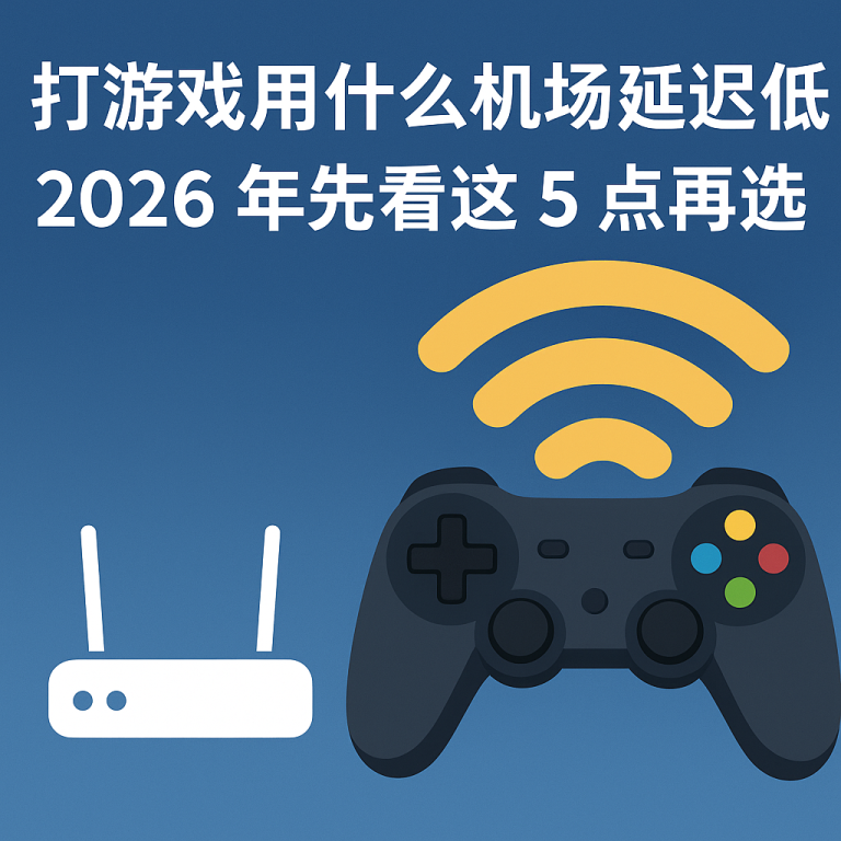 打游戏用什么机场延迟低?2026 年先看这 5 点再选